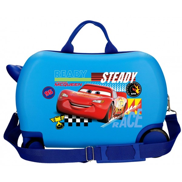 Lagaminas Disney Cars žydras sėdimas 31*45*20 cm